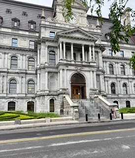 The historic Montreal City Hall featuring grand architecture in the old Montreal district.