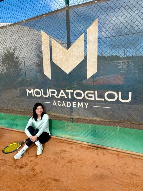 Waepril Chua, creator of The Modern Serve, at the iconic clay tennis courts at the Mouratoglou Tennis Academy on the French Riviera.