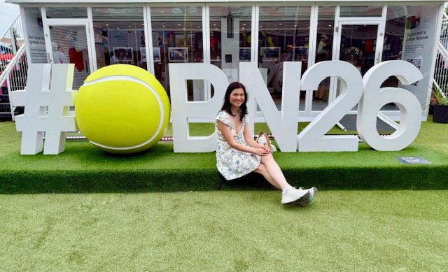 Waepril Chua, the creator of The Modern Serve, smiling at the National Bank Open.