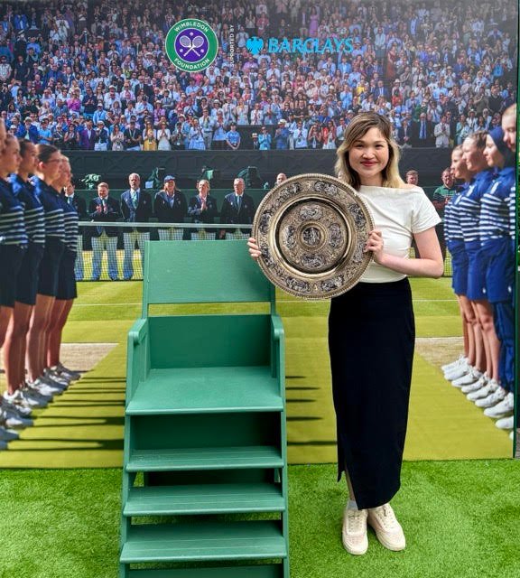 Waepril Chua, creator of The Modern Serve, at the Wimbledon tennis tournament in London.