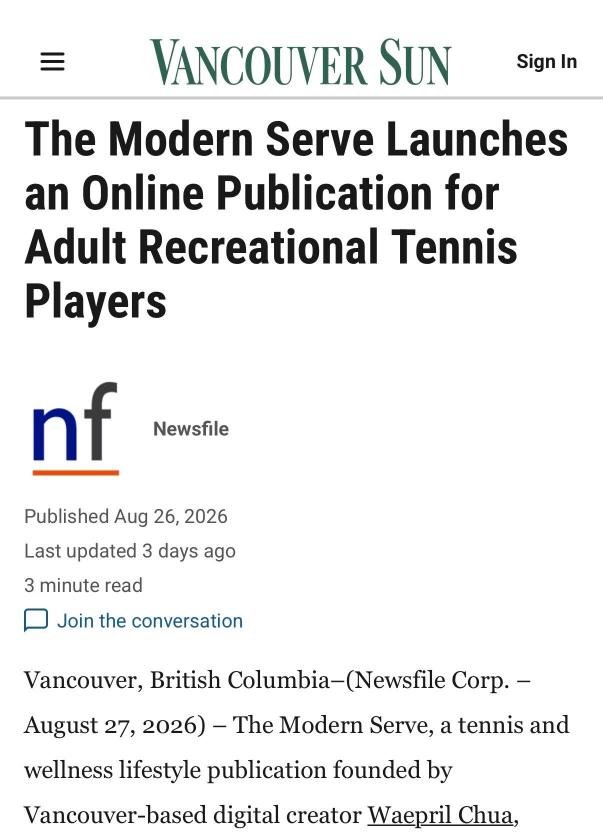 The Modern Serve Press Release